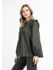 DreiMaster Vintage Damen Langarmbluse in Dunkeloliv