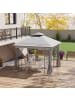 Outsunny Pavillon in Hellgrau & Schwarz 300L x 300B x 280H cm