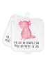 Mr. & Mrs. Panda 2er Set Topflappen  Axolotl Niedlich mit Spruch in Weiß