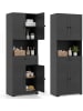 COSTWAY Badezimmerschrank 60 x 35 x 171,5 cm in Schwarz