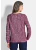 GOLDNER Kurzgröße:  Langarmoberteil im Strukturstrick in pink / gemustert
