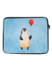 Mr. & Mrs. Panda Notebook Tasche Pinguin Luftballon ohne Spruch in Eisblau