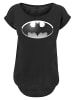 F4NT4STIC Long Cut T-Shirt DC Comics Batman Spot Logo in schwarz