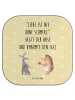 Mr. & Mrs. Panda Glasuntersetzer Hase Igel mit Spruch in Gelb Pastell