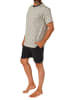 NORMANN Kurzarm Schlafanzug Pyjama Shorty - 84425 in dunkelgrau