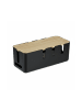 relaxdays Kabelbox in Schwarz - (B)30,5 x (H)11,5 x (T)12,5 cm