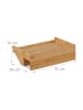 relaxdays Bettablage in Natur - (B)33 x (H)10 x (T)24 cm