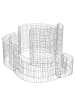 SONGMICS Gabione in Silbern - (B)110 x (H)60 x (T)110 cm