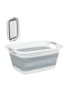 relaxdays Wäschekorb in Grau - (B)61 x (H)27 x (T)45,5 cm