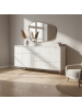 CALICOSY Sideboard KLINT in Weiß - (W) 190  x (H) 90  x (L) 40  cm