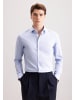 Seidensticker Flanellhemd Slim in Mittelblau