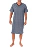 NORMANN Kurzarm Nachthemd Übergröße in blau