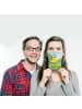 Mr. & Mrs. Panda Postkarte Vogel Blaumeise Design mit Spruch in Weiß