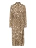 Kaffe Kleid KAmille Loose fit in Toasted Coconut Graphic Animal