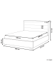Beliani Wasserbett ROUEN in Beige/Schwarz - (W) 188 x (H) 112 x (L) 214 cm