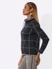 creation L Jacquard-Pullover in schwarz-silberfarben