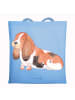 Mr. & Mrs. Panda Tote Bag Hund Basset Hound ohne Spruch in Sky Blue