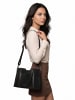 Cluty Handtasche echt Leder in schwarz
