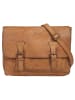 Samantha Look Umhängetasche SATCHEL echt Leder in braun