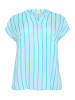 KAFFE curve Ärmellose Bluse KCsida in Atomizer /  Blue Atoll Stripe