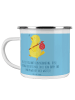 Mr. & Mrs. Panda Emaille Tasse Neuanfang Scheidung mit Spruch in Sky Blue