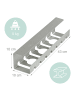 relaxdays 2x Kabelkanal in Silber - (B)43 x (H)10 x (T)10 cm