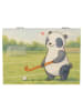 Mr. & Mrs. Panda Holztruhe Panda Hockey spielen Design ohne Spruch in Weiß