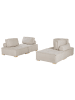 Beliani 4-tlg Modulsofa TIBRO in Beige/Heller Holzfarbton