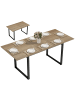 HOMCOM Ausziehbarer Esstisch-180L x 80B x 75H cm-Naturholz