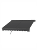SONGMICS Gelenkarmmarkise Sheld in Grau - (B)200 x (H)1 x (T)250 cm