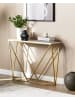 Beliani Konsolentisch HAZEN in Weiß/Gold - (W) 100 x (H) 75 x (L) 30 cm