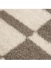 KADIMA DESIGN Teppich Hochflor Shaggy Karo Design Polypropylen Wohnzimmer in Beige