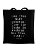 Mr. & Mrs. Panda Shopper Bag Das Gras wird gebeten,... mit Spruch in Schwarz