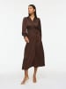 Vila Kleid mit V-Ausschnitt in Coffee Bean