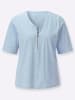 WITT WEIDEN V-Shirt in hellblau-meliert