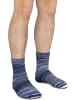 normani 2 Paar Skandinavische Wollsocken mit Umschlag in Blau