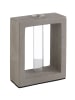 APS Vase mit Glaseinsatz "ELEMENT" in Grau/Transparent 10 x 4,5 cm, H: 12,5 cm