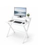 relaxdays Schreibtisch in Weiß - (B)70 x (H)82 x (T)56 cm
