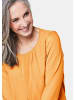 GOLDNER Chiffon-Shirt mit 3/4-Arm, Rundhals in safran