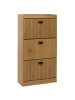 MCW Schuhschrank O39 mit 3 Klappen, Natur