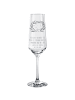 Mr. & Mrs. Panda Sektglas Hund Blumen mit Spruch in Transparent