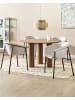 Beliani 2er-Set Esszimmerstuhl AMES in Beige/Schwarz