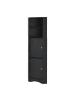 ABRIHOME Eckschrank in Schwarz 36,5x36,5x155 cm mit 2 Ablagefächern Verstellbarem Boden