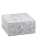 KADIMA DESIGN Couchtisch MONOBLOC 60x30x60 cm Hochglanz mit Marmor Optik Weiß in Grau