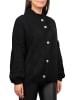 Reichstadt Damen Relaxed Fit Strickjacke Oversized-Look in Black