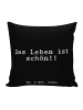 Mr. & Mrs. Panda Sofakissen Das Leben ist schön!!... mit Spruch in Schwarz