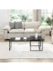 FineBuy Couchtisch in Schwarz / Glas / 100x40x35