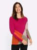 Sieh an! Pullover in orange-pink-gemustert