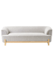 Beliani 3-Sitzer Sofa ALNOR in Grau/Braun - (W) 205 x (H) 67 x (L) 85 cm