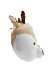 Beliani Wandobjekt BAMBI in Beige/Weiß/Braun - (W) 23 x (H) 30 x (L) 10 cm Vertikal